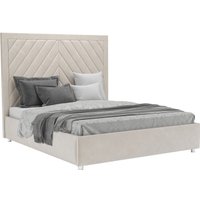 Кровать Мебель-АРС Мишель 140 (бархат бежевый Star Velvet 6 Light Beige)