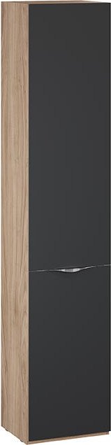 

Шкаф-пенал Трия Глосс 366 СМ-319.07.011 (яблоня беллуно/cтекло графит матовый)