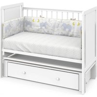 Классическая детская кроватка Indigo Classic маятник, ящик (белая аляска)