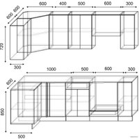 Готовая кухня Сивирин-Компани Клео глоcс 1.2х2.4 (белый глянец\белый глянец)