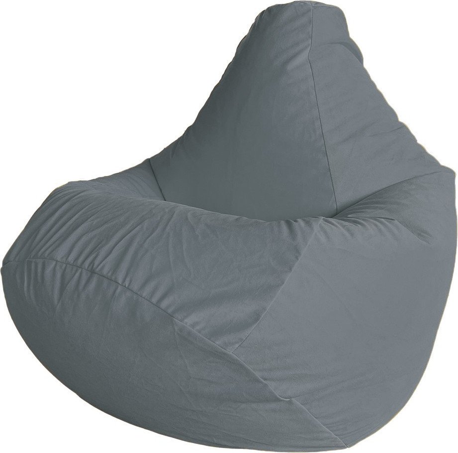 Кресло-мешок Flagman Груша Макси XXL Г2.5-396 (Simple 26 Stone Blue, велюр)