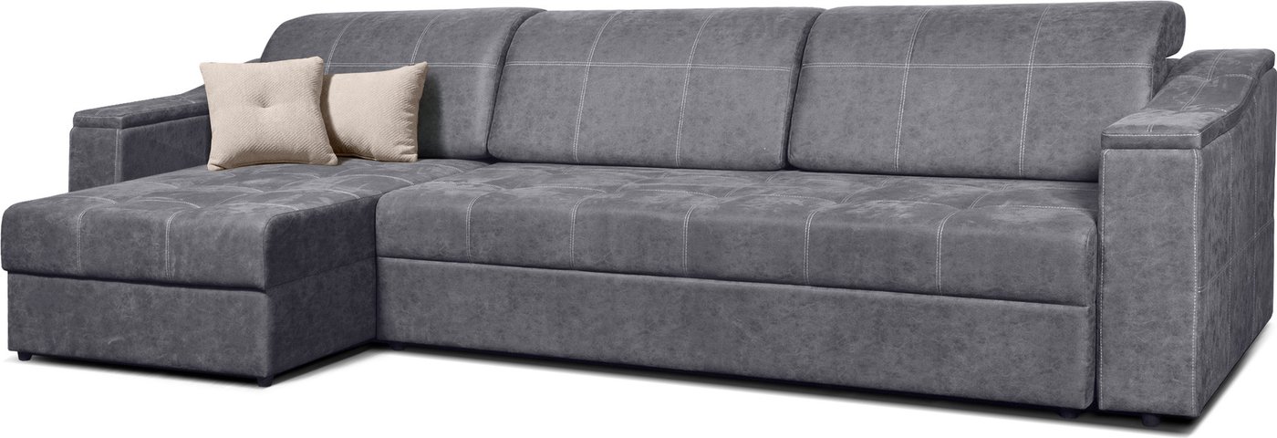 

Угловой диван Анмикс Бергамо (серый велюр)