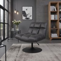 Интерьерное кресло AksHome Grande (экокожа, винтажный черный WATUSI 16/черный)