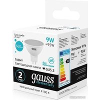 Светодиодная лампочка Gauss LED Elementary MR16 GU5.3 9 Вт 4100К 13529 (10 шт)