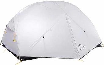 Треккинговая палатка Naturehike Mongar 2, 20D (светло-серый)