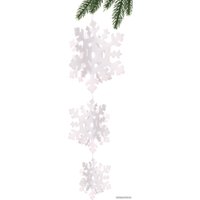 Елочная игрушка Серпантин Снежинки 20х16х12 см (белый) 196-766