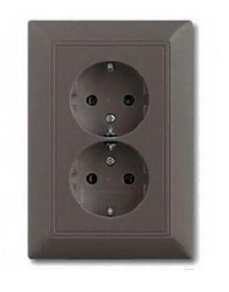 Розетка ABB Basic 55 2014-0-1477 (шато-черный)