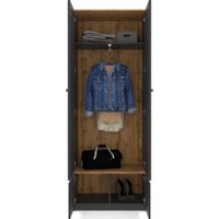 Шкаф распашной Involux Sale 3596 (графит/дуб натюрель)
