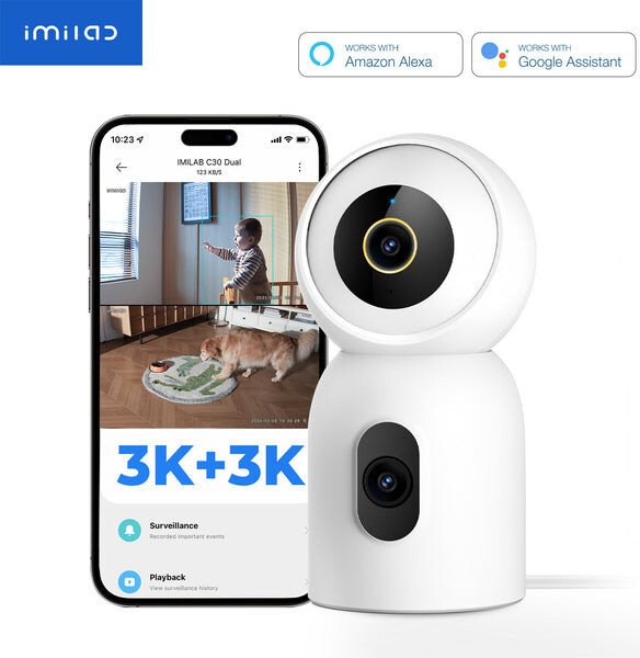 IP-камера Imilab C30 Dual 3K+3K WiFi Plug-in Indoor Camera (международная версия)
