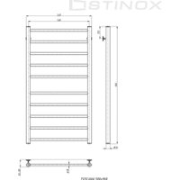 Полотенцесушитель Stinox Toscana 50x100 tos100s-1 (сатин)