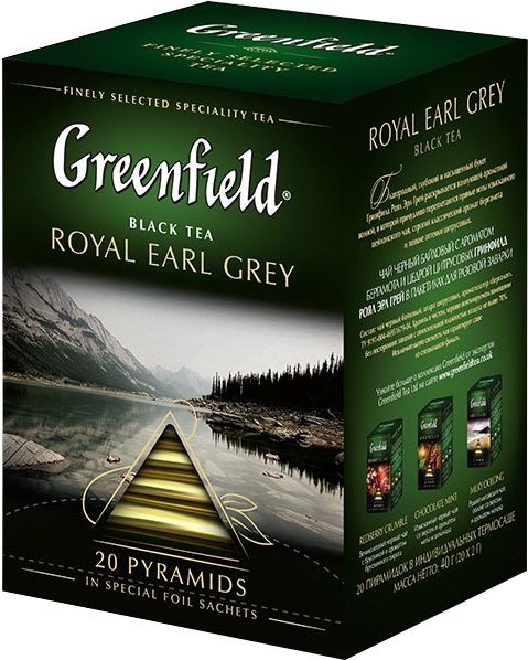 

Черный чай Greenfield Royal Earl Grey 20 шт