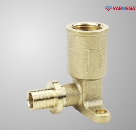 Фитинг Varmega Угол настенный с внутренней резьбой удлиненный Slide-fit 16x1/2, аксиальный VM51621