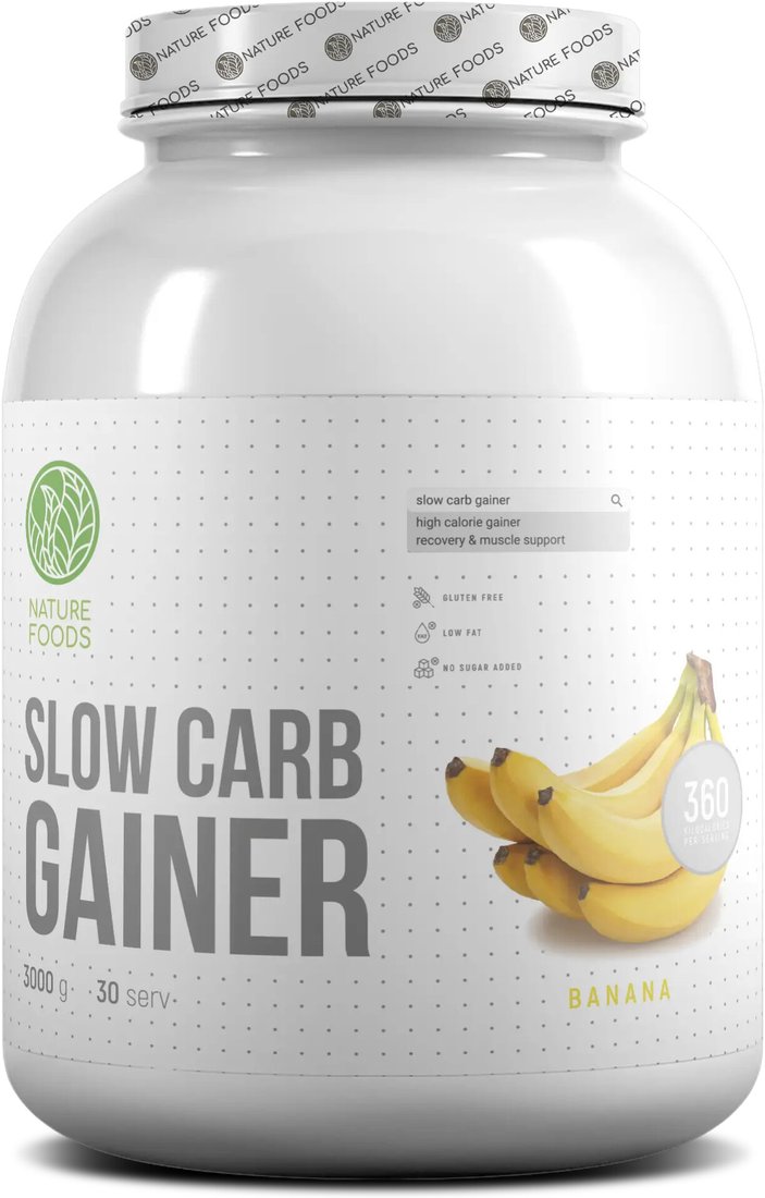 Гейнер Nature Foods Slow Carb Gainer (банан, 3000 г)