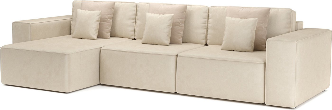 

Угловой диван Мебель-АРС Фессалия левый угол (бархат бежевый Star Velvet 6 Light Beige)