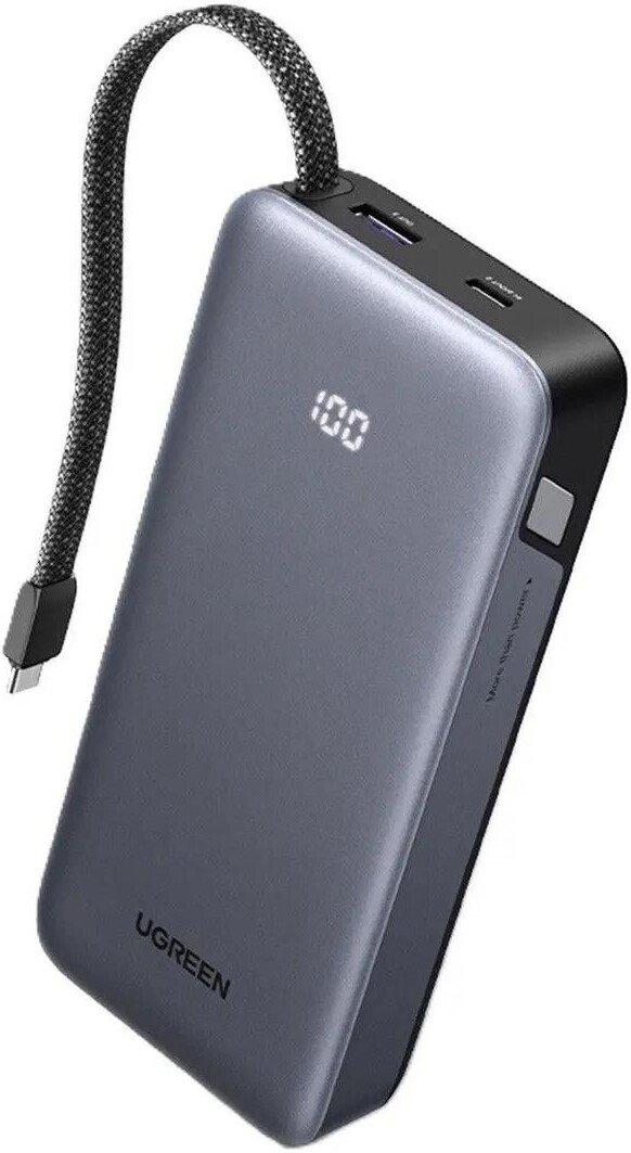 

Внешний аккумулятор Ugreen PB536 20000mAh (серый)