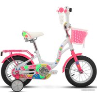 Детский велосипед Stels Mistery C 12 2024 (белый/розовый, разобранный, в коробке)