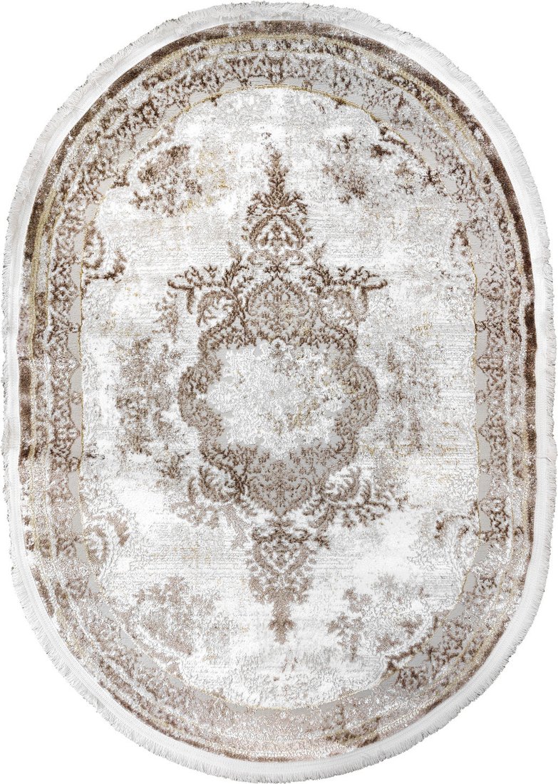 

Ковер для жилой комнаты Safyun Liparis LP362-CREAM-BROWN-OVAL (1.6x2.3)