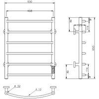 Полотенцесушитель Roxen Santi BK-109AW-6T 11030-5365B (черный)