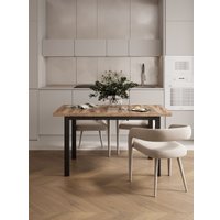 Кухонный стол Senira Велес 120x75 (береза сандал/опора черный)