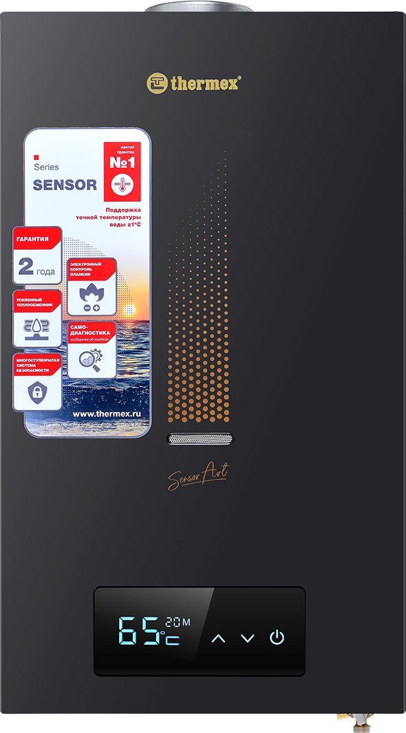 

Газовая колонка Thermex S 20 MD (Art Black)