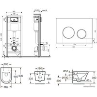 Унитаз подвесной Lavinia Boho Relfix Biore Rimless 6 в 1 77040101 (белый пластик)