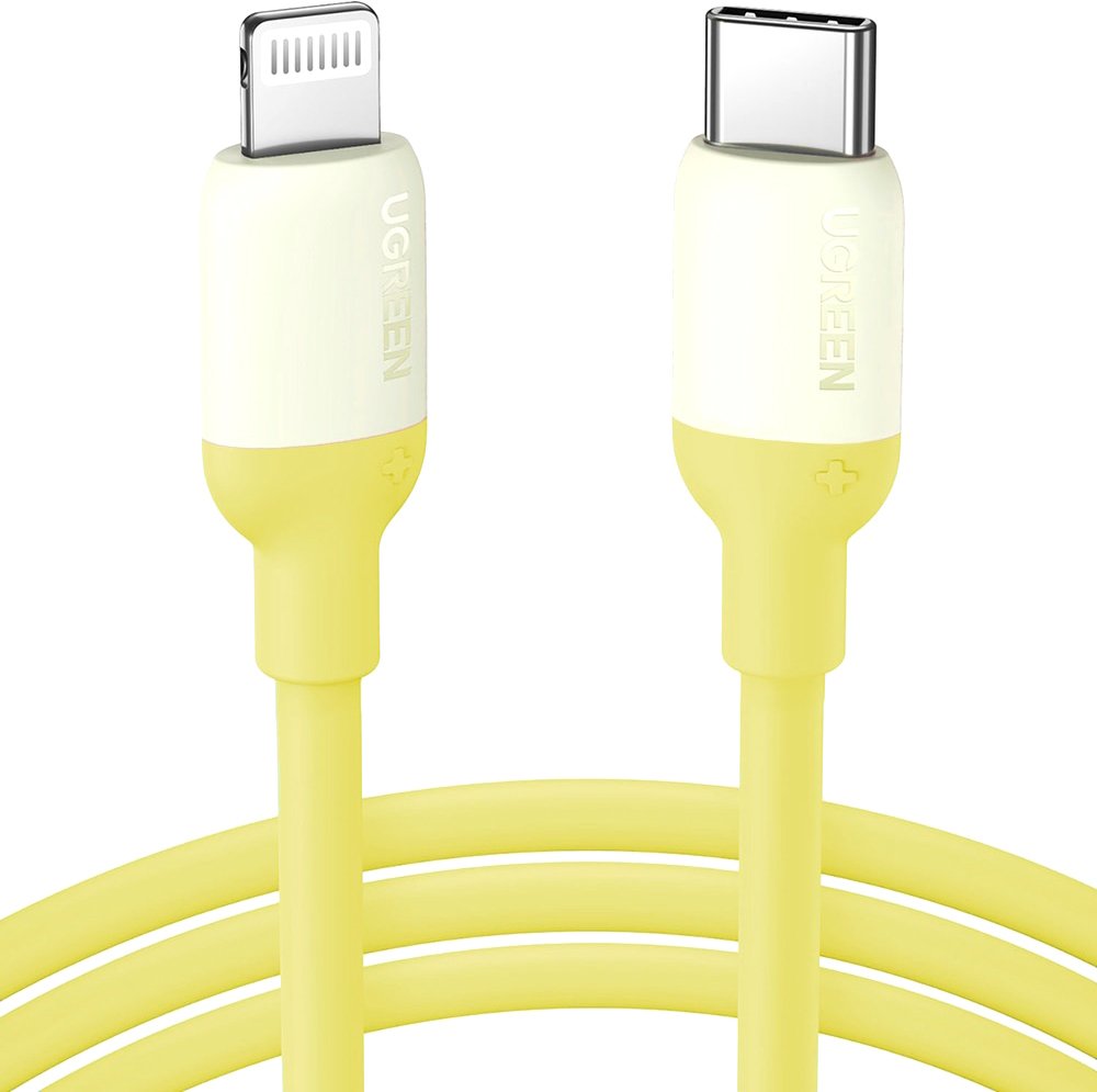 

Кабель Ugreen US387 90226 USB Type-C - Lightning (1 м, желтый)