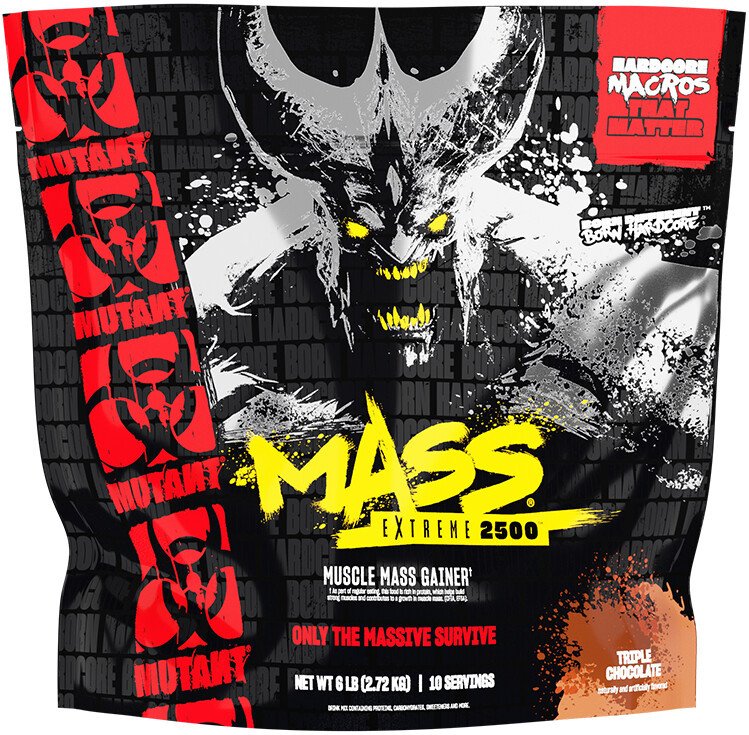 Гейнер Mutant Mass Extreme 2500 (тройной шоколад, 5450г)