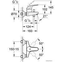 Комплект смесителей Grohe Eueroeco 124428