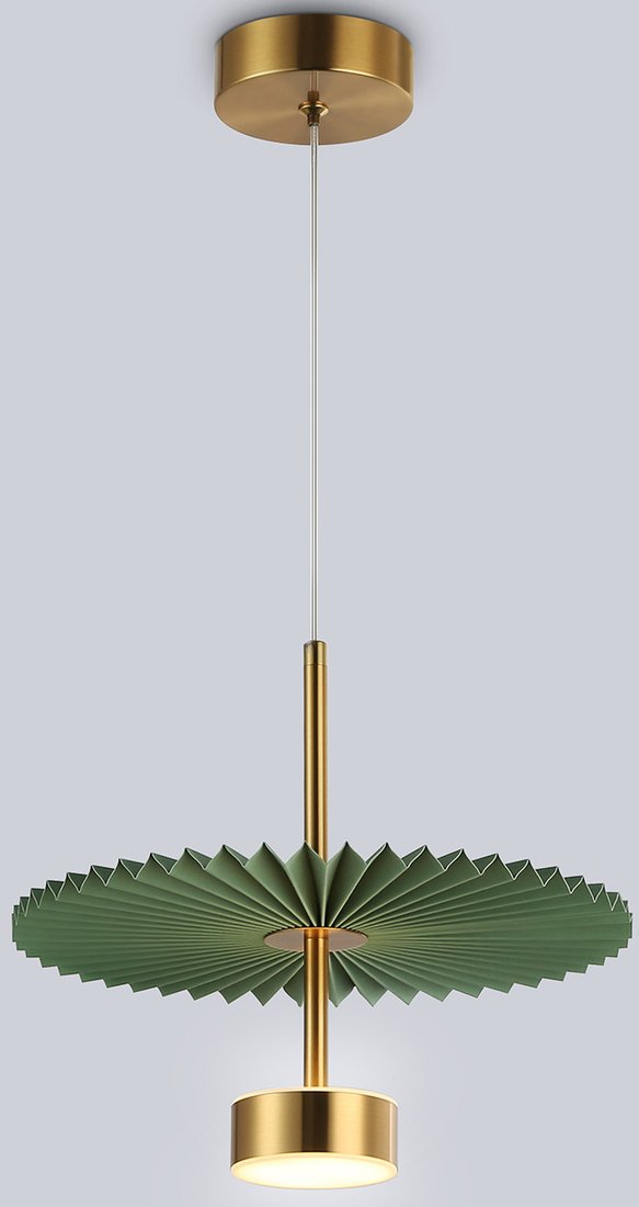 

Подвесная люстра Ambrella LH72609 BK/GR (латунь/зеленый)