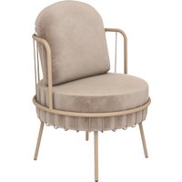 Интерьерное кресло Sheffilton SHT-AMS123 (латте/кофейный)