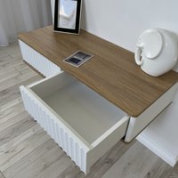 Тумба Shtabe Royal 5010 эко (белый/дуб сантана)