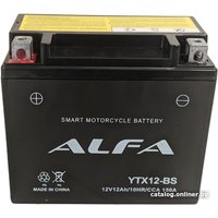 Мотоциклетный аккумулятор ALFA YTX12-BS (12 А·ч)