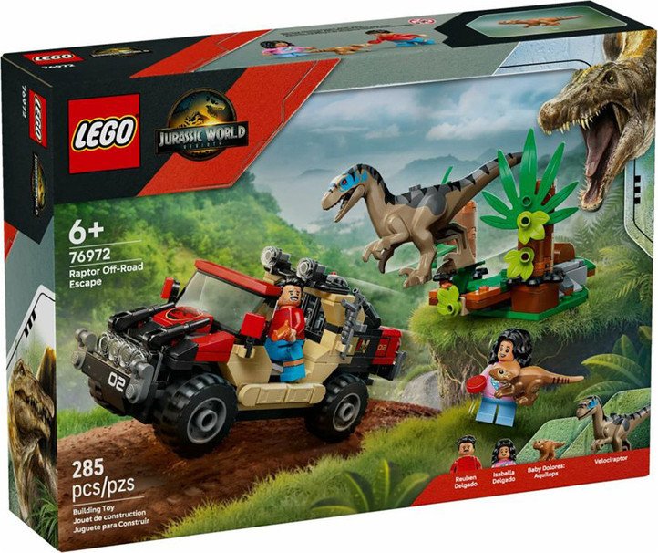 Конструктор LEGO Jurassic World Побег Раптора по бездорожью 76972