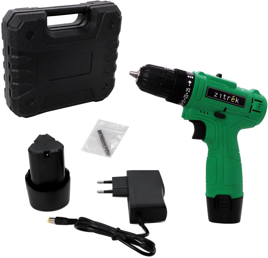 

Дрель-шуруповерт Zitrek Green 12-Li-ion Plus 063-4042 (с 2-мя АКБ, кейс)