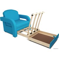 Кресло-кровать Мебель-АРС Кармен-2 (рогожка, синий)