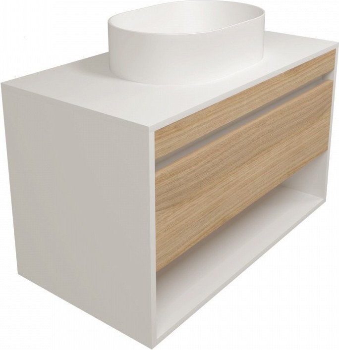 

Teymi Тумба под умывальник Ritta 85см T60540 (белый/дуб)
