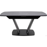 Кухонный стол Аврора Дрезден 130-161.5x80 (камень черный/черный)