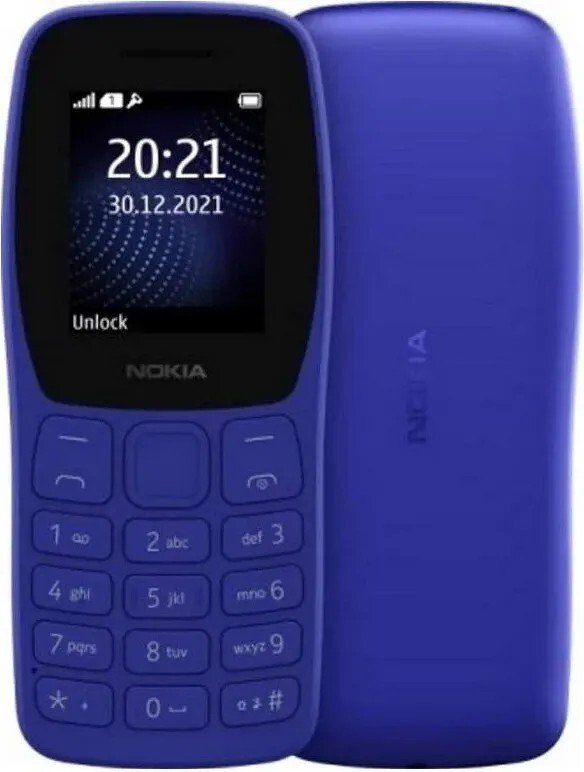 

Кнопочный телефон Nokia 105 (2022) TA-1423 (синий)