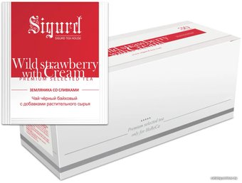 Черный чай Sigurd Wild Strawberry With Cream 30 шт