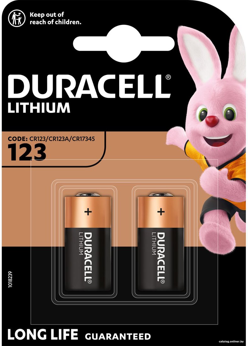 Батарейка DURACELL Lithium CR123 BL2 2шт