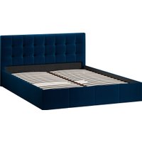 Кровать Трия Эмма с ПМ 160x200 (велюр Confetti Blue)