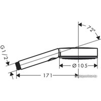 Душевая лейка Hansgrohe Pulsify Select 105 3jet Activation 24100000 (хром)