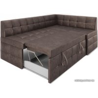 Угловой диван Мебель-АРС Атлантис правый 212x84x135 (серо-шоколадный Star Velvet 60 Cofee)