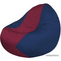 Кресло-мешок Flagman Classic К2.1-119 (синий темный/бордовый)