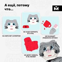 Конструктор Mozabrick Кот Бриксик 60013
