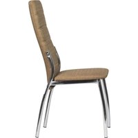 Стул ВВР Прага (коричневый/хром, рогожка)