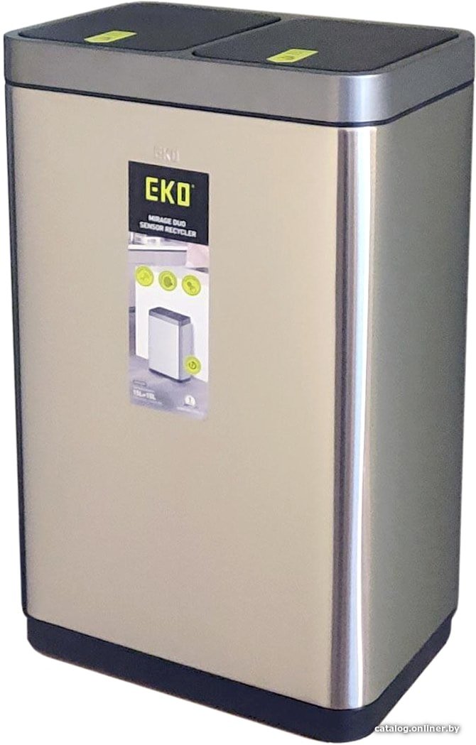 Система сортировки мусора Eko Miragate Duo EK9263 15+15 л (светло-серый)