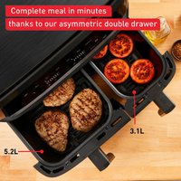 Аэрогриль (аэрофритюрница) Tefal Dual Easy Fry Essential XXL Air Fryer EY901N (черный)