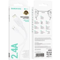 Кабель Borofone BX111 USB Type-A - Lightning (1 м, белый)