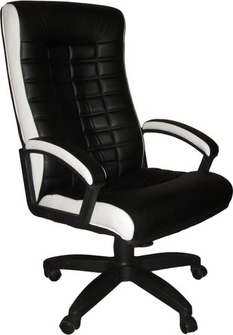 Офисное кресло VIROKO STYLE Atlantis PLM (экокожа, DMS, черный/белый)